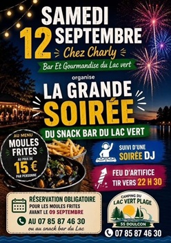 Grande soirée au Lac Vert le 12 septembre